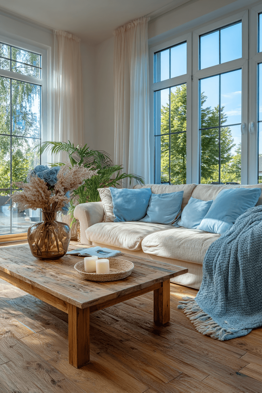 Gezellige woonkamer met vloerisolatie